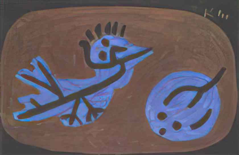 Paul Klee blue bird pumpkin 1939 Art A4 Photo Print