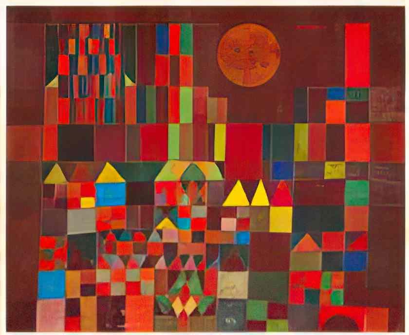 Paul Klee castle and sun 1928 Art A4 Photo Print