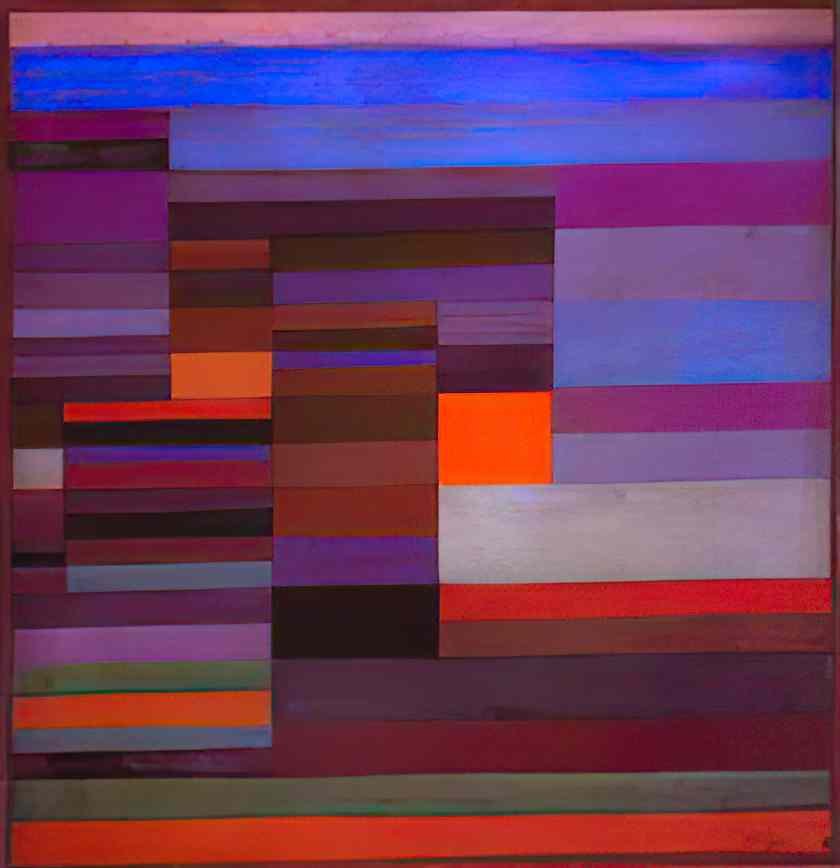 Paul Klee fire evening 1929 Art A4 Photo Print