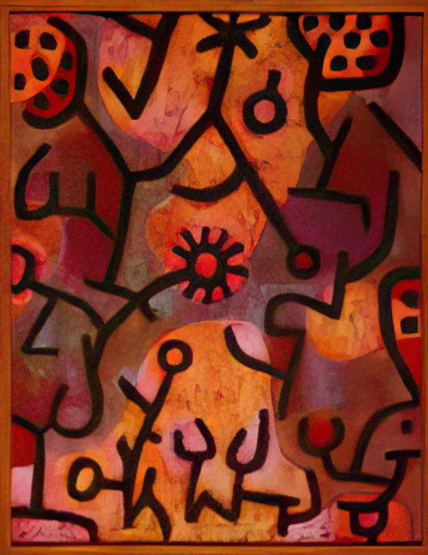 Paul Klee flora on rocks sun 1940 Art A4 Photo Print