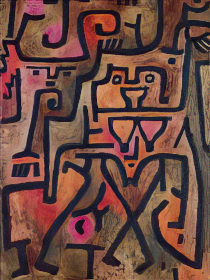 Paul Klee forest witch 1938 Art A4 Photo Print