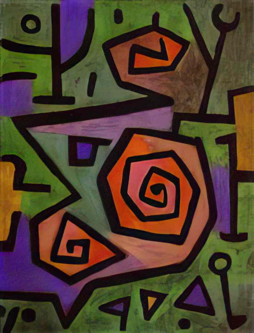 Paul Klee heroic roses 1938 Art A4 Photo Print