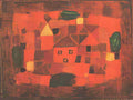 Paul Klee landscape with sunset 1923 Art A4 Photo Print