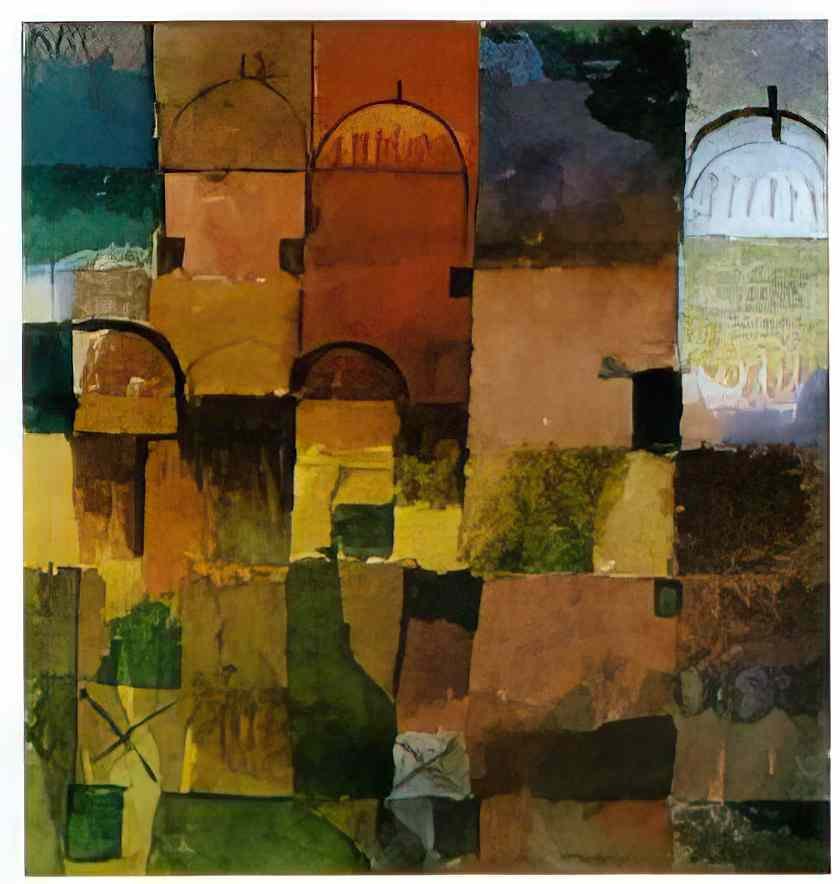 Paul Klee red and white domes 1914 Art A4 Photo Print