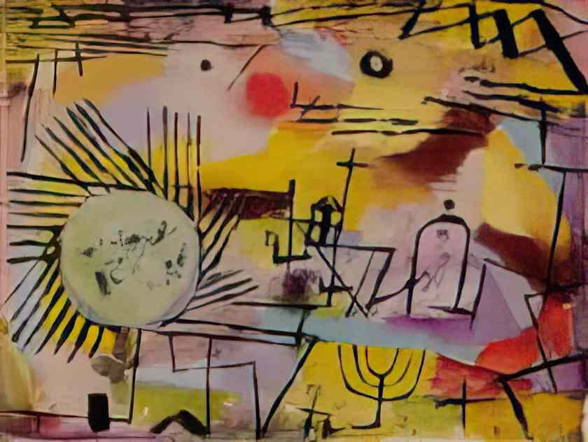 Paul Klee rising sun 1907 Art A4 Photo Print