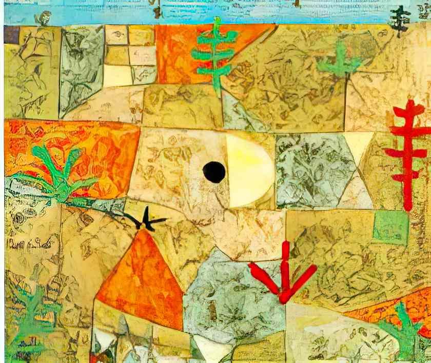 Paul Klee southern gardens 1921 Art A4 Photo Print