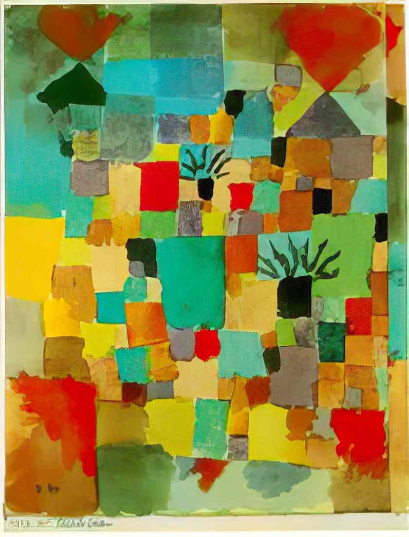 Paul Klee southern tunisian gardens 1919 Art A4 Photo Print