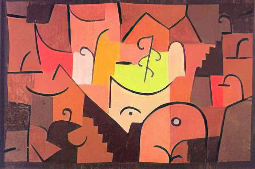 Paul Klee stage landscape 1922 Art A4 Photo Print