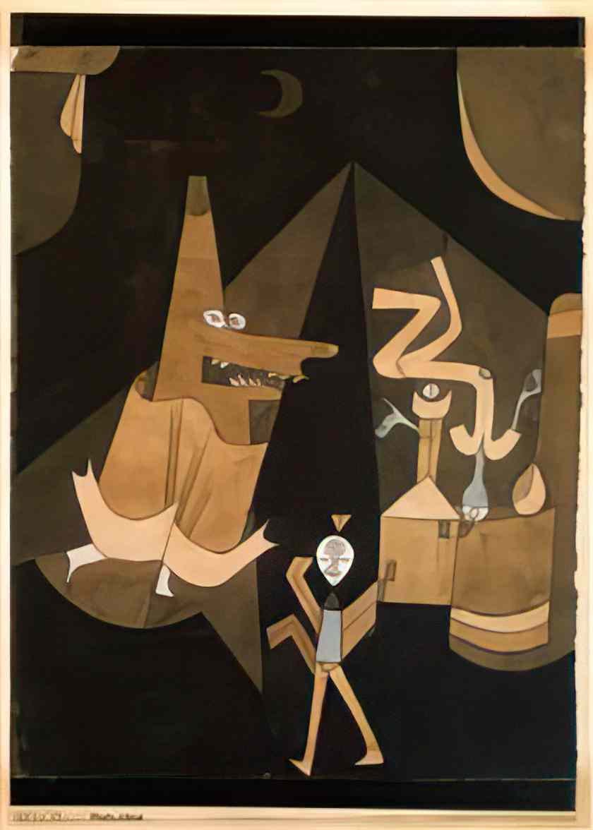 Paul Klee witch scene 1921 1 Art A4 Photo Print