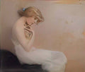 Paul Mathiopoulos seated girl Art A4 Photo Print