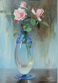 Paul Mathiopoulos vase with roses crop A4 Photo Print