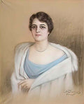 Paul Mathiopoulos woman with pearls Art A4 Photo Print