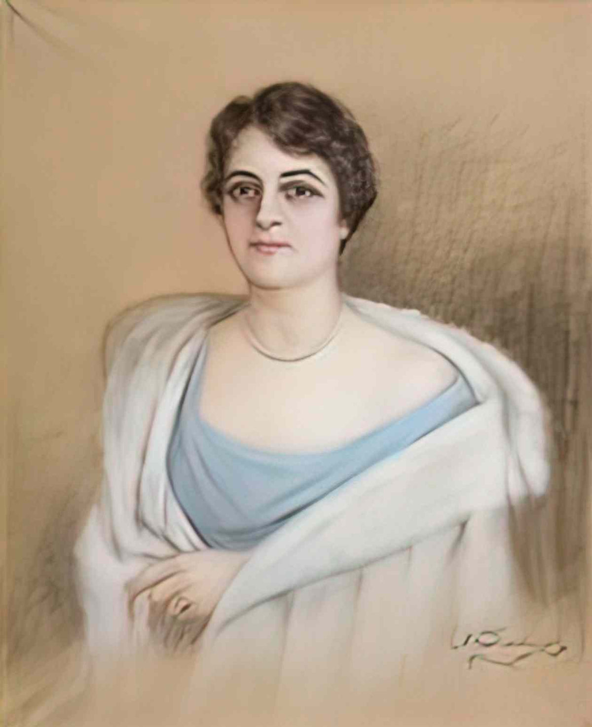 Paul Mathiopoulos woman with pearls Art A4 Photo Print