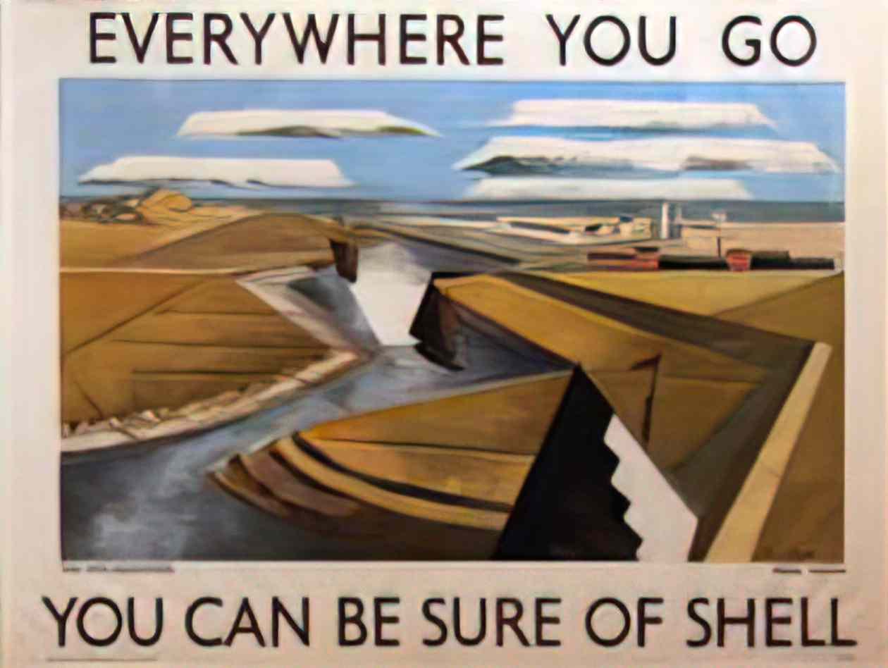 Paul Nash advertising poster for shell 1932 Art A4 Photo Print