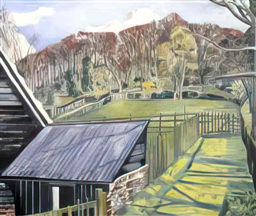 Paul Nash behind the inn 19 22 (2) Art A4 Photo Print