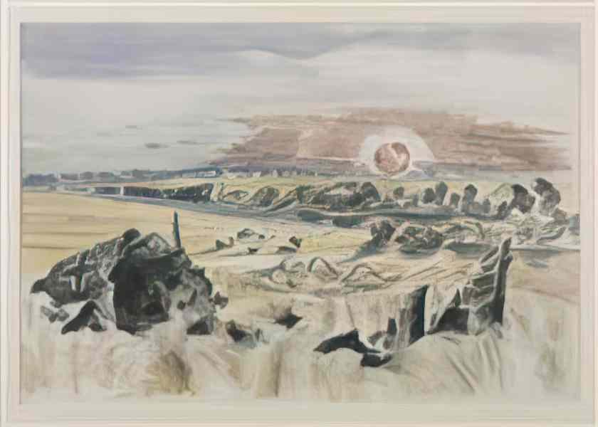 Paul Nash bomber in the corn 40 (2) Art A4 Photo Print