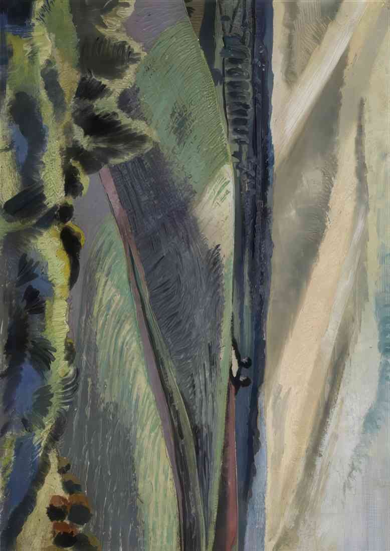 Paul Nash cotswold hills A4 Photo Print