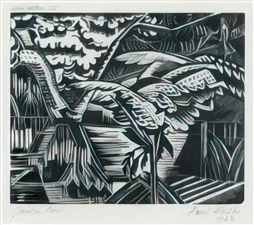 Paul Nash garden pond 22 (2) Art A4 Photo Print