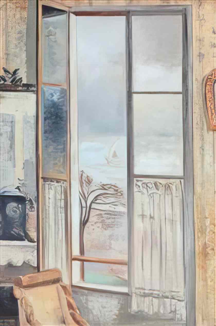 Paul Nash riviera window cros de cagnes (2) Art A4 Photo Print