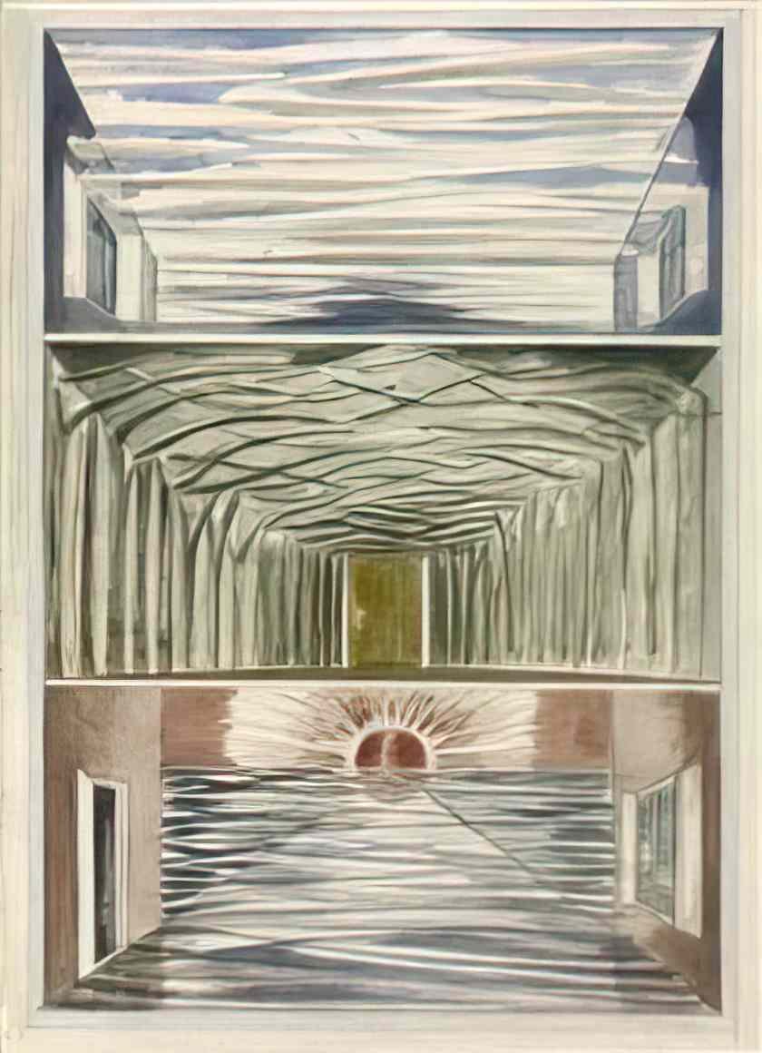 Paul Nash three rooms 37 (2) Art A4 Photo Print