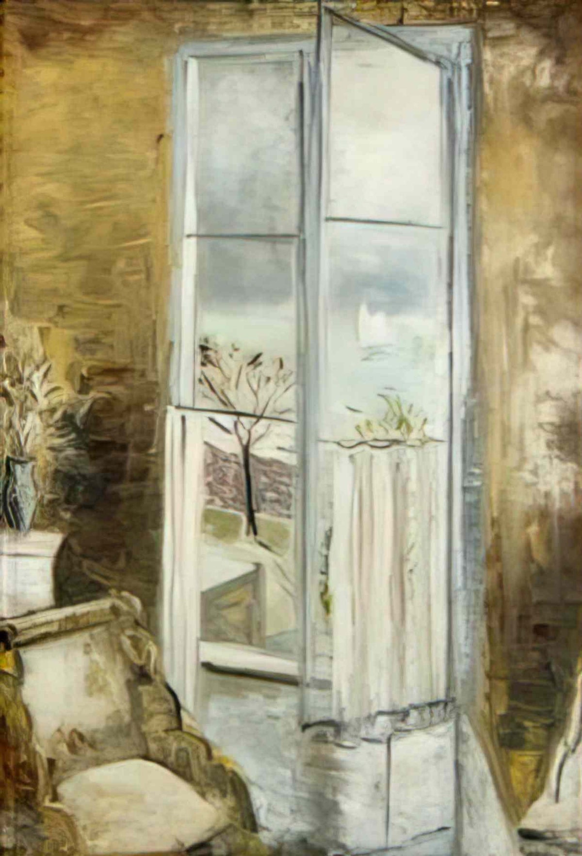Paul Nash through a window riviera 27 Art A4 Photo Print