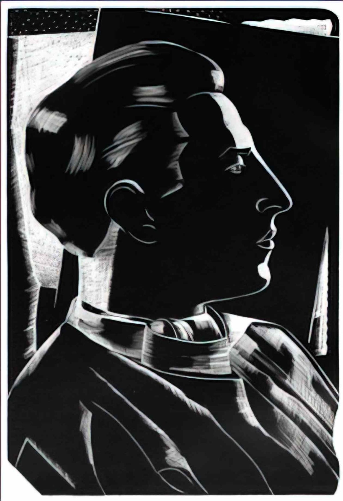 Paul Nash woodcut self portrait 23 Art A4 Photo Print