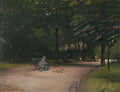 Paul Peel feeding birds in the park 1889 Art A4 Photo Print
