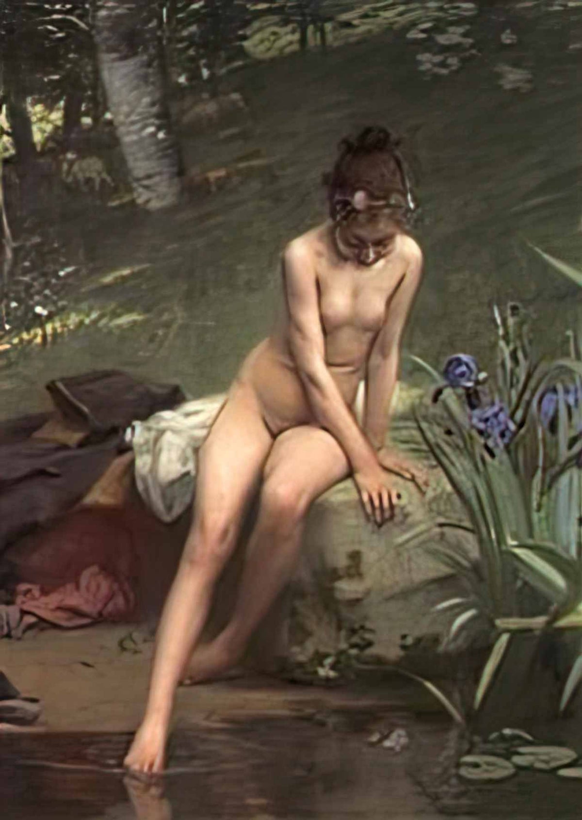 Paul Peel the little shepherdess 1892 Art A4 Photo Print