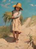 Paul Peel the young gleaner 1888 Art A4 Photo Print