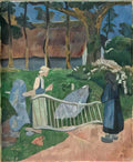 Paul Serusier the flowered barrier 1889 Art A4 Photo Print