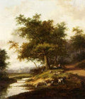 Paulus Moreelse Morel Jan Evert A Shepherdess And Her Flock At Rest A4 Photo Print