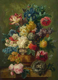 Paulus Theodorus van Brussel Flowers in a Vase 1 A4 Photo Print