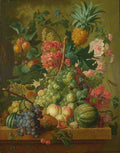 Paulus Theodorus van Brussel Fruit and Flowers A4 Photo Print