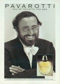 Pavarotti Perfume Bottle 1980s Vintage Retro Advert
