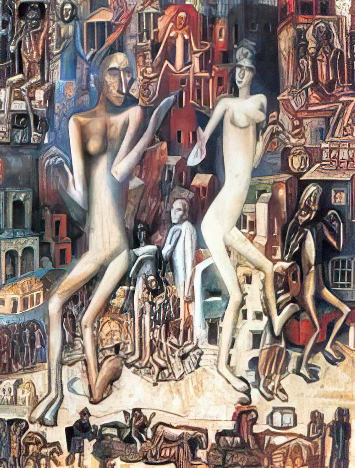 Pavel Filonov man and woman 1913 Art A4 Photo Print