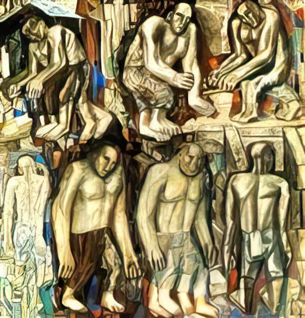 Pavel Filonov the workers 1916 Art A4 Photo Print