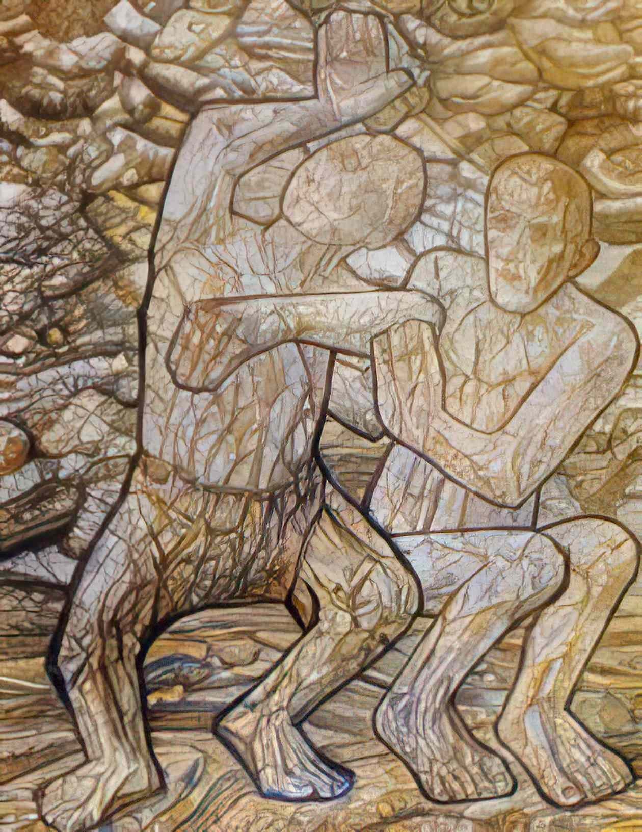 Pavel Filonov two men 1938 Art A4 Photo Print