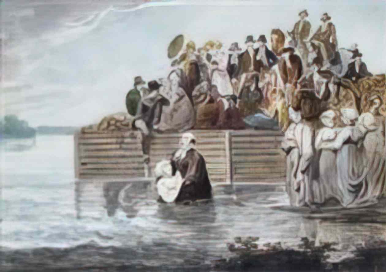 Pavel Svinyin a philadelphia anabaptist immersion during a storm Art A4 Photo Print