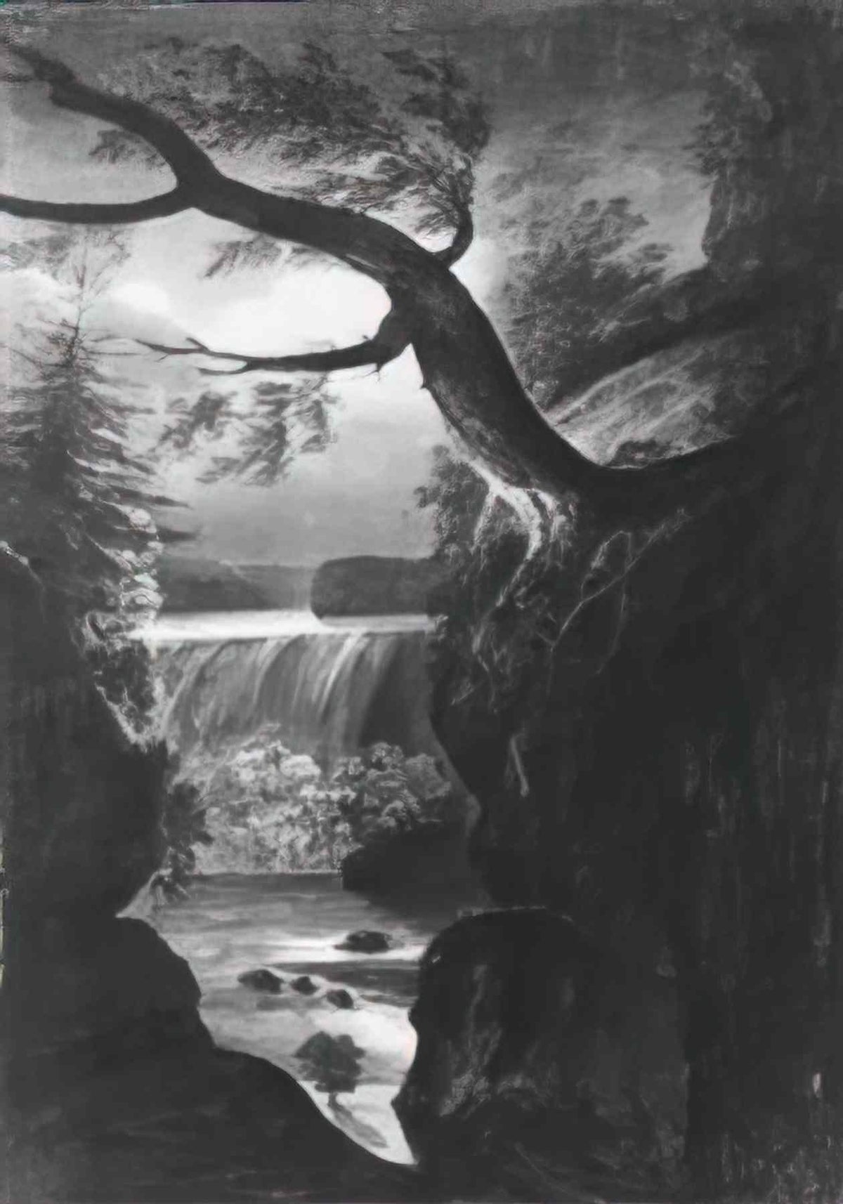 Pavel Svinyin niagara falls canadian side by moonlight Art A4 Photo Print