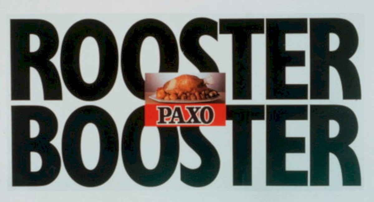 Paxo Rooster Booster 1990s Vintage Retro Advert