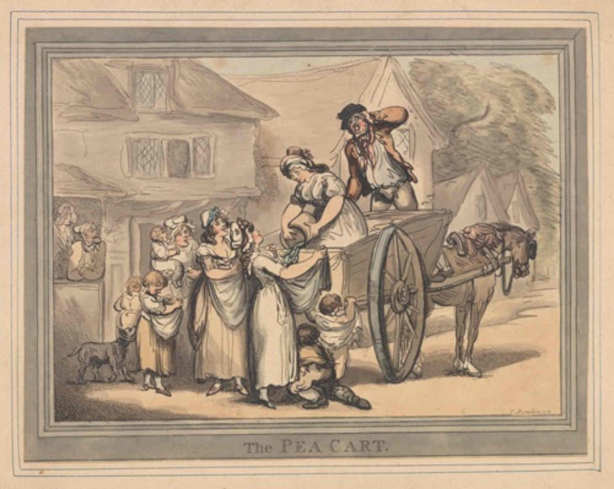 Pea Cart Print GB Cartoon Vintage Retro Advert Poster