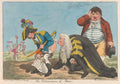 Peace Negotiations Soldiers GB Cartoon Vintage Retro Advert Poster