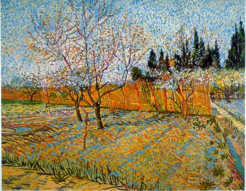 Peach Trees Van Gogh A4 Photo Print