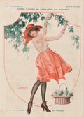 Pear Picking Winter La Vie Parisienne Vintage Retro Advert