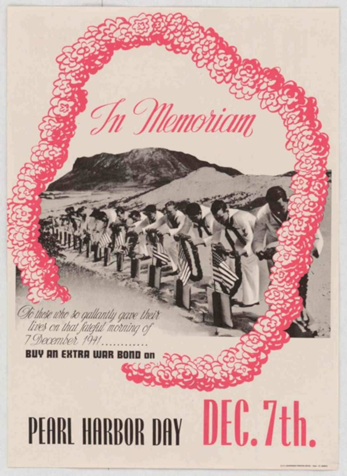 Pearl Harbor Memorial American World War II Advert Poster