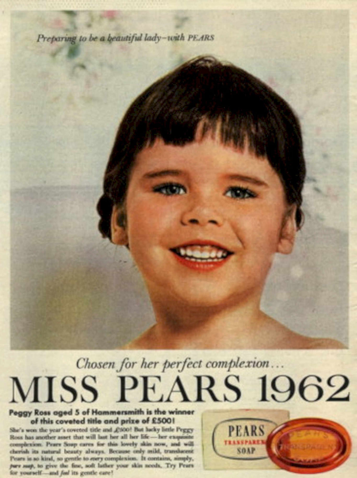 Pears Miss Ross 1960s Vintage Retro Advert