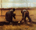 Peasant Man And Woman Planting Potatoes 1885 A4 Photo Print