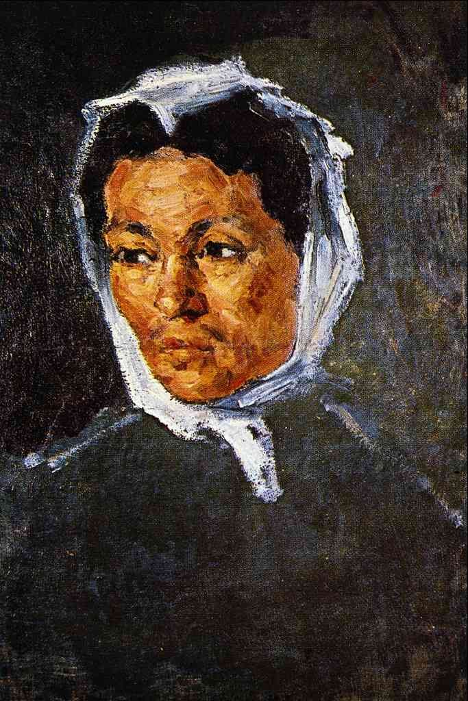 Peasant Woman Cezanne Impressionism A4 Photo Print
