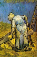 Peasant Woman Cutting Straw After Millet 1889 A4 Photo Print