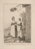 Peasant Women Print GB Cartoon Vintage Retro Advert Poster